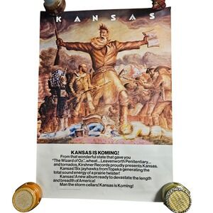 Kansas Self Titled Original‎ Vintage 1974 Debut Album Promo Poster 23x32 Rock